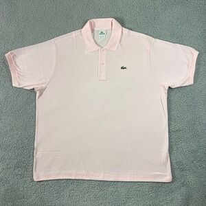 Lacoste Classic Fit Polo Shirt Men's US Size 3XL Pink Short Sleeve VTG NWT